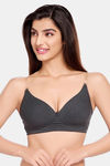 Juliet Padded Non-Wired Full Coverage T-Shirt Bra - Melange Black — thumbnail 6